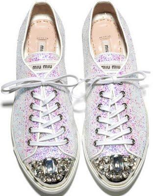 Shining sneakers MIU MIU