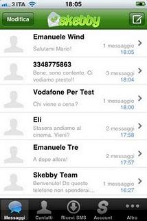 Invia sms gratis con l'app Skebby SMS Gratis.