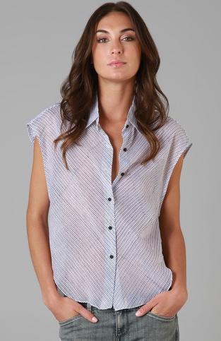 Theyskens\' Theory Beyo Striped Blouse