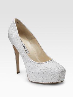 Maniac Cotton-Covered Leather Pumps With Floral Detail 