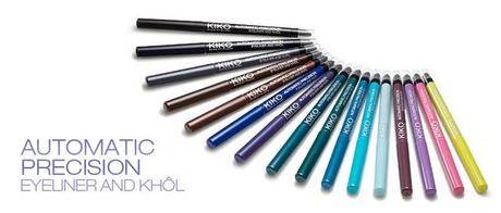 Kiko - Automatic Precision Eyeliner and Khôl. Review&Swatches; di tutti i colori!