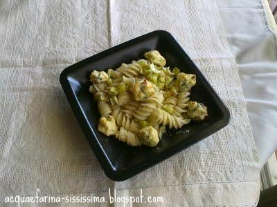 ...fusilli con polpettine di ricotta...