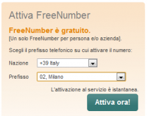 Numero geografico online gratis con MESSAGENET