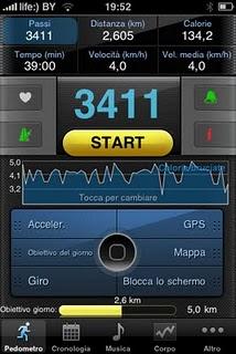 Controlla i miglioramenti dei tuoi allenamenti con l'app Pedometro PRO GPS + vers 2.1.7 .