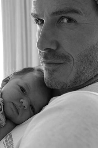 La piccola Harper Seven con Papà David