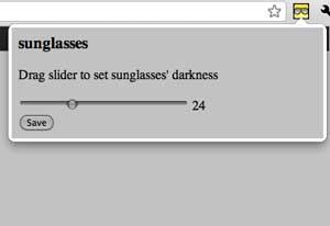 Sunglasses estensione Chrome per regolare la luminosità dello schermo