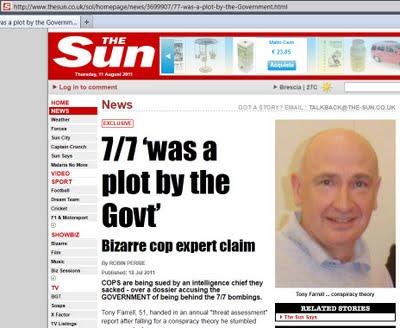 Gli attentati di Londra del 7 luglio 2005: un complotto governativo, secondo un esperto della polizia britannica, licenziato per queste sue scomode dichiarazioni