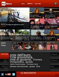 L'app ufficiale di RaiNews 24 Free per iPad.