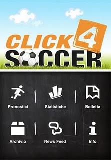 Click 4 Soccer, l'app per gli amanti delle scommesse sul calcio.