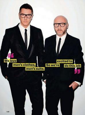 Domenico Dolce & Stefano Gabbana su Esquire UK settembre 2011