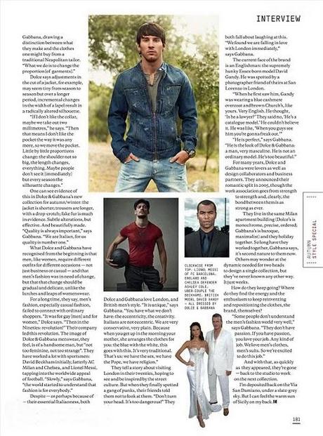 Domenico Dolce & Stefano Gabbana su Esquire UK settembre 2011