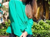 vintage green blouse