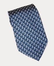 YALE NECKTIE wOPTICAL BULLDOG-NAVY