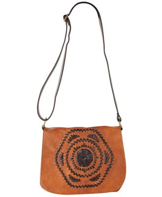 Woven Burst Messenger Bag  