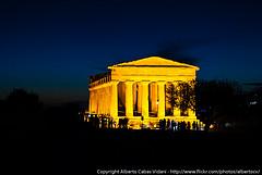 Agrigento Valley of the temples at night 2