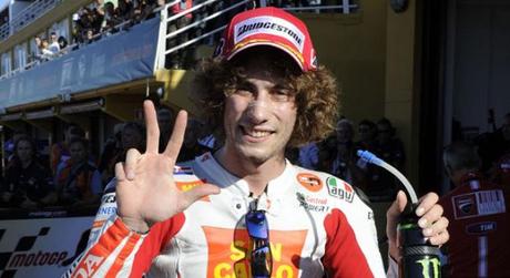 Primo podio in motoGP per Marco Simoncelli a Brno