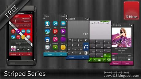 Symbian Temi / Theme : Stripped Series 5 temi per smartphone Nokia S60v5, e Symbian Anna