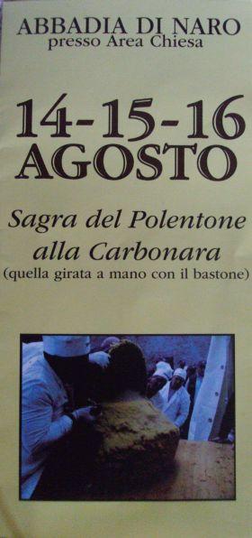 La Sagra del polentone alla Carbonara ( quella girata a mano con il bastone ) di Abbadia di Naro…