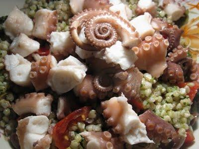 Insalata di polpo e grano saraceno