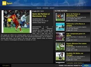 Tutte le notizie sportive con le dirette streaming di Raisport con l'app per iPad.