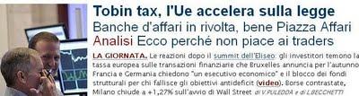 Tobin Tax, e mi scappa da ridere (per non piangere).