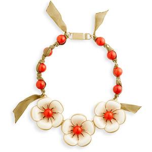 Marc by Marc Jacobs Rosa Rugosa Flower Necklace