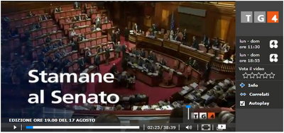 Tg4, Emilio Fede tarocca il servizio sul Senato Tg4, Emilio Fede tarocca il servizio sul Senato