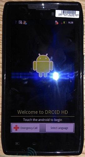 Motorola Droid HD : Le specifiche tecniche e le foto del nuovo smartphone Android