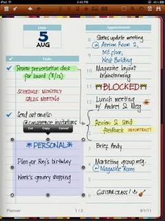 Le tue note con l'app Noteshelf