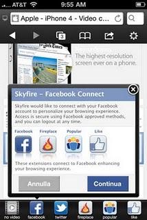 Skyfire Browser per iPhone si aggiorna alla vers 3.3.0