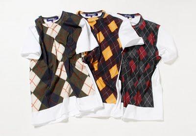 Junya Watanabe Argyle Print T-shirts