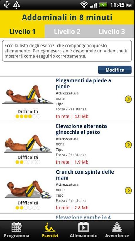  Addominali scolpiti con Android ed iPhone grazie allapp Addominali in 8 minuti