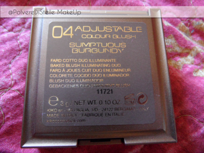 Review: Adjustable Color Blush N.04 Sumptuous Burgundy KIKO