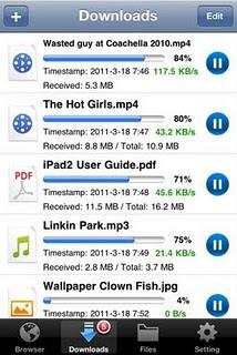 Scarica sul tuo dispositivo iOS musica,video,documenti e immagini con l'app Perfect Downloader vers 2.4