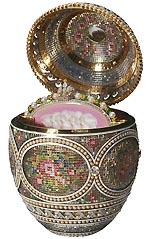 Carl Faberge, Mosaic Egg with surprise, 1914