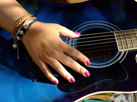 Guitar & flower dress