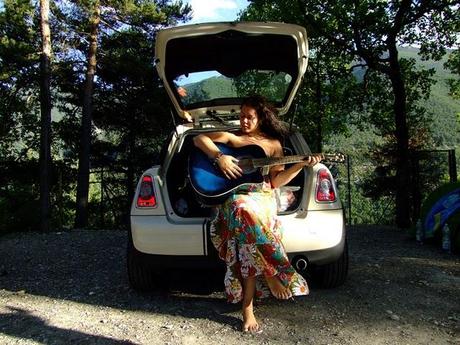 Guitar & flower dress