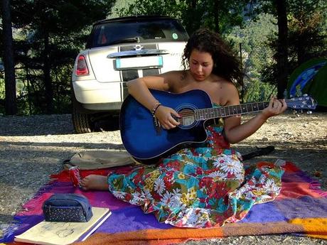 Guitar & flower dress