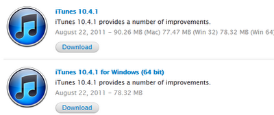 Apple, iTunes si aggiorna alla vers 10.4.1