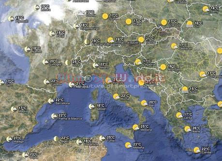 Meteo in tempo reale Google Maps : Le weather forecast dettagliate su mappa Google