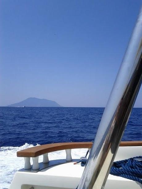 On boat around Vulcano and Panarea...