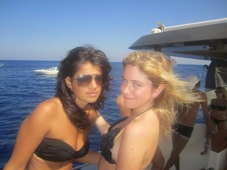 On boat around Vulcano and Panarea...