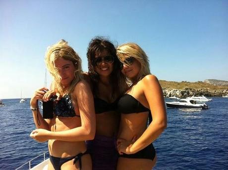 On boat around Vulcano and Panarea...