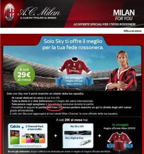 Un piccolo errore per la comunicazione del Milan