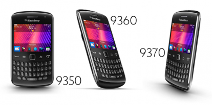 BlackBerry Novità RIM : Nuovi Blackberry Curve 9350, 9360 e 9370