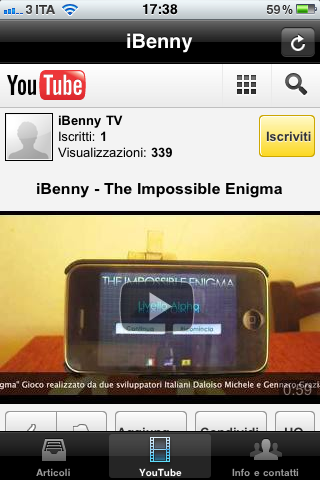 Disponibile su AppStore l’app ufficiale di iBenny-News!