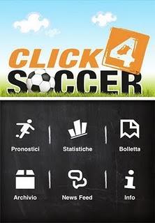 Click 4 Soccer, l'app per gli amanti delle scommesse sul calcio si aggiorna alla vers 1.0.2. Click 4 Soccer, l'app per gli amanti delle scommesse sul calcio si aggiorna alla vers 1.0.2.