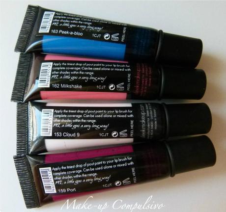 Sleek makeup: Pout Paints review! Peek-a-bloo, Milkshake, Cloud 9, Port