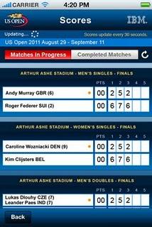 Segui sul tuo iPhone l'US Open Tennis Championships 2011