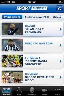 SPORTMEDIASET, l'app per navigare in mobilità tra le news, fotogallery, video e sondaggi.